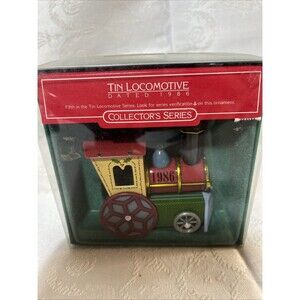 Hallmark RARE 1986 5th In Series Tin Locomotive Trains-GREAT Shape w/Box HTF